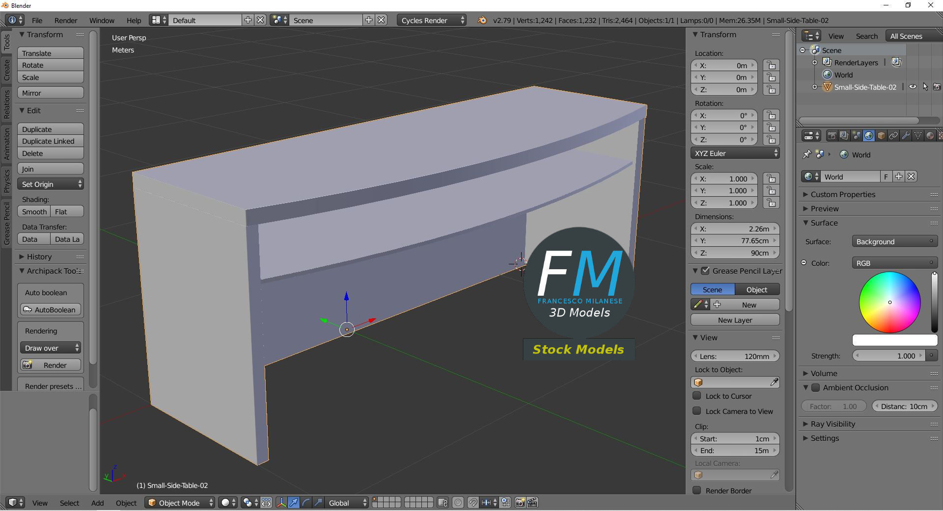 Small side table 2 3D model_9