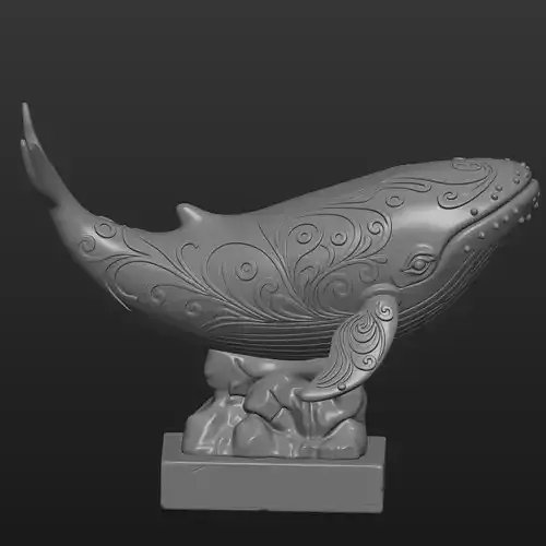 decorative whale bust