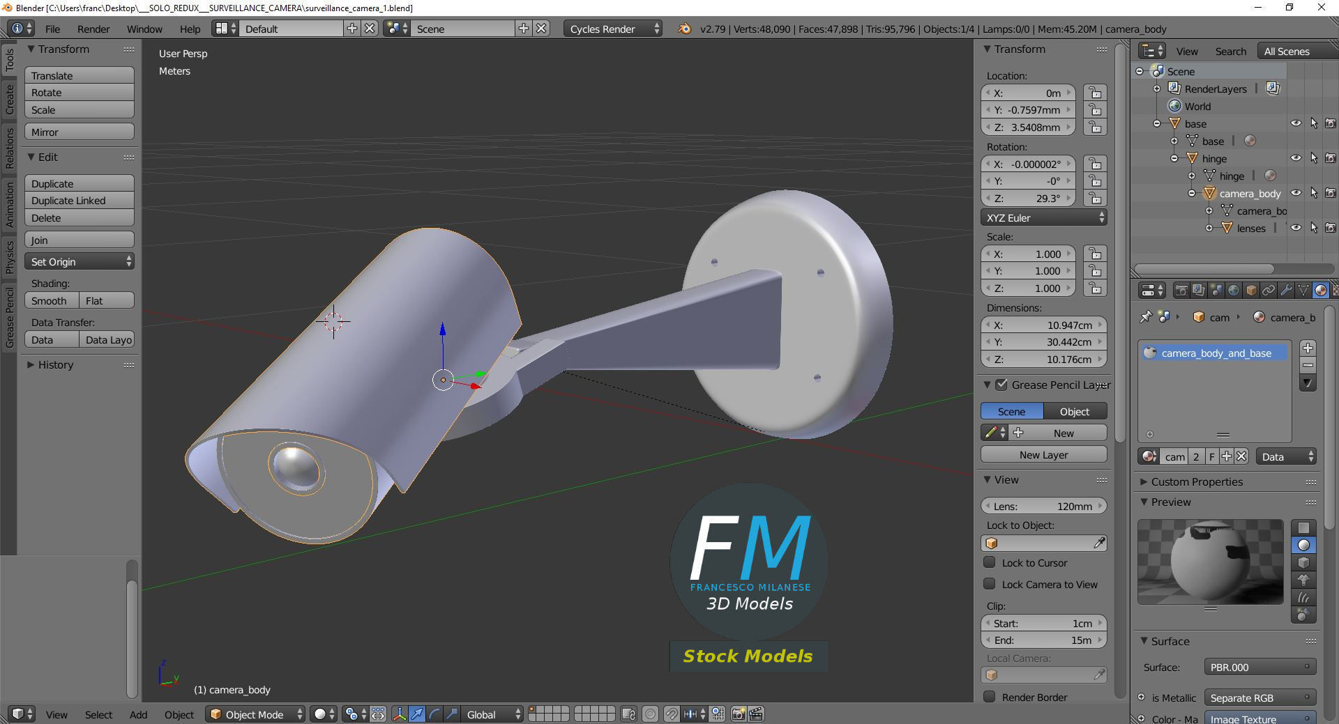 Surveillance camera 1 3D model_9