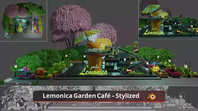 Stylized Garden Cafe lemonica