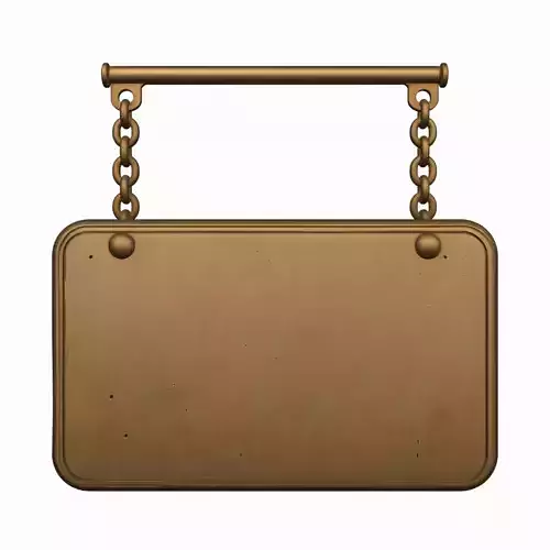 Brass Bank Teller Position Closed 3D Engraved Patina Flip Chain