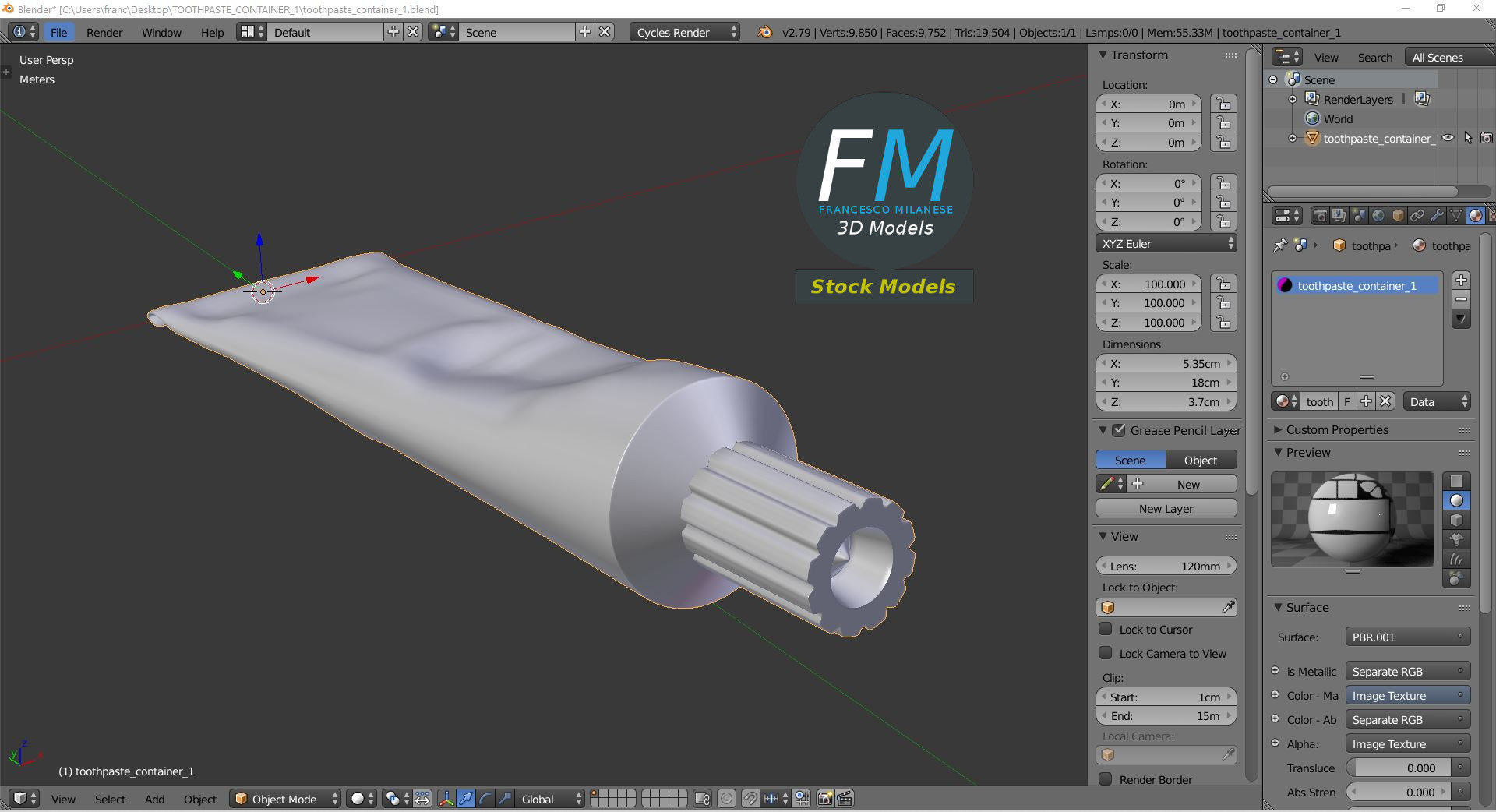 Toothpaste container 1 3D model_9