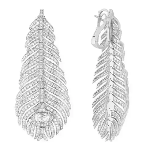 BOUCHERON - PLUME DE PAON - EARRINGS
