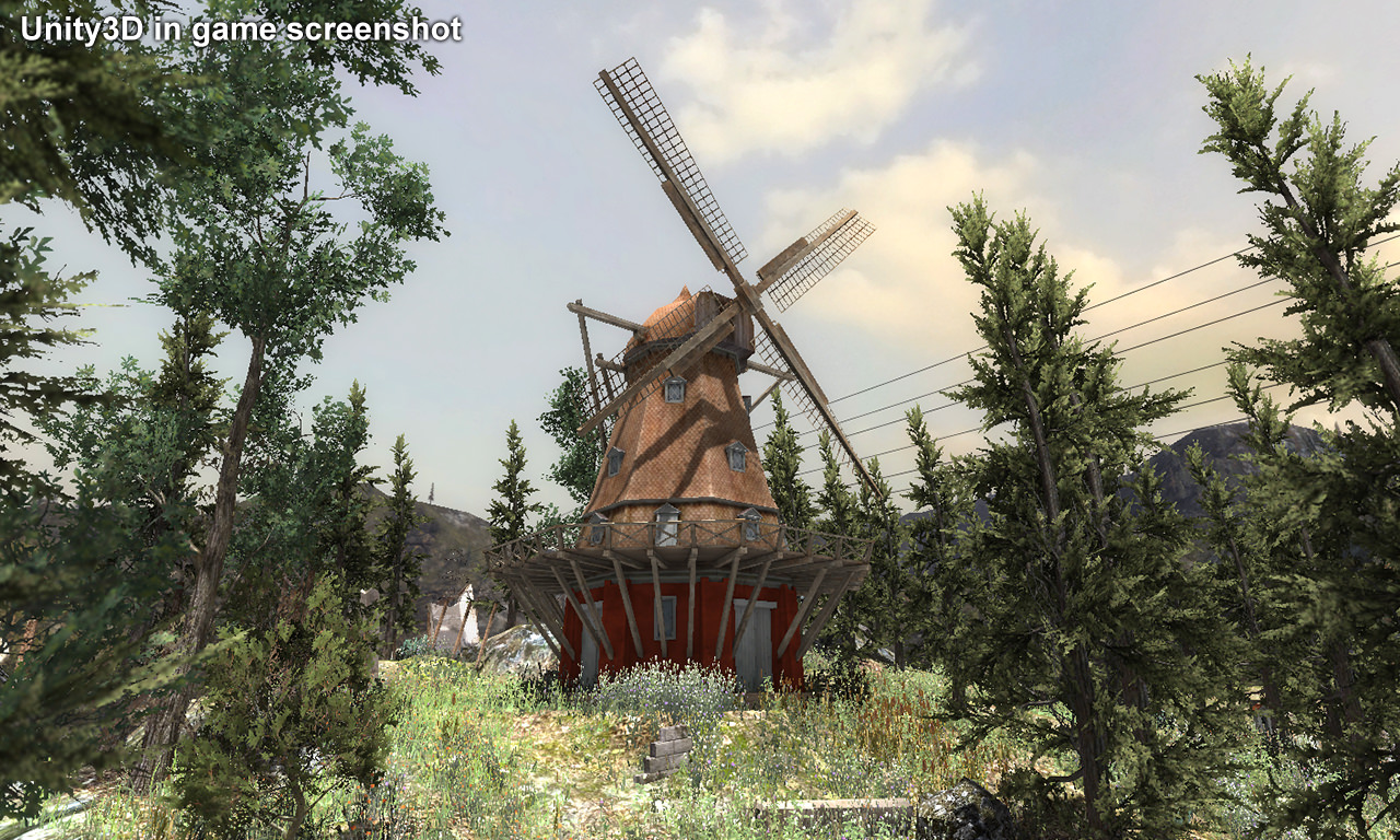 Copenhagen Windmill Low-poly 3D model_10