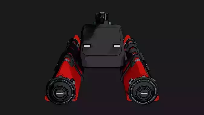 Stylized spaceship made in blender