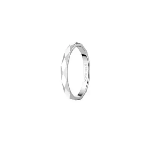 BOUCHERON - FACETED WEDDING RING - SMALL