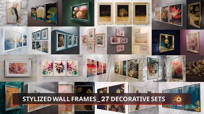 Premium Stylized Wall Frame Collection of 27 sets