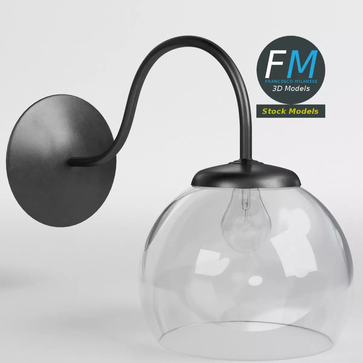 Wall light 1 3D model_0