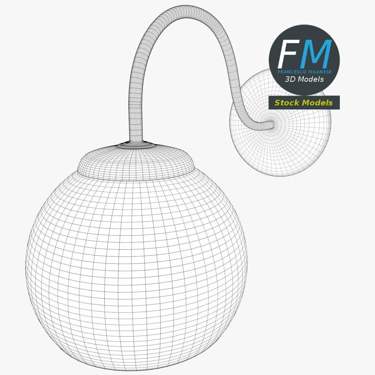 Wall light 1 3D model_7