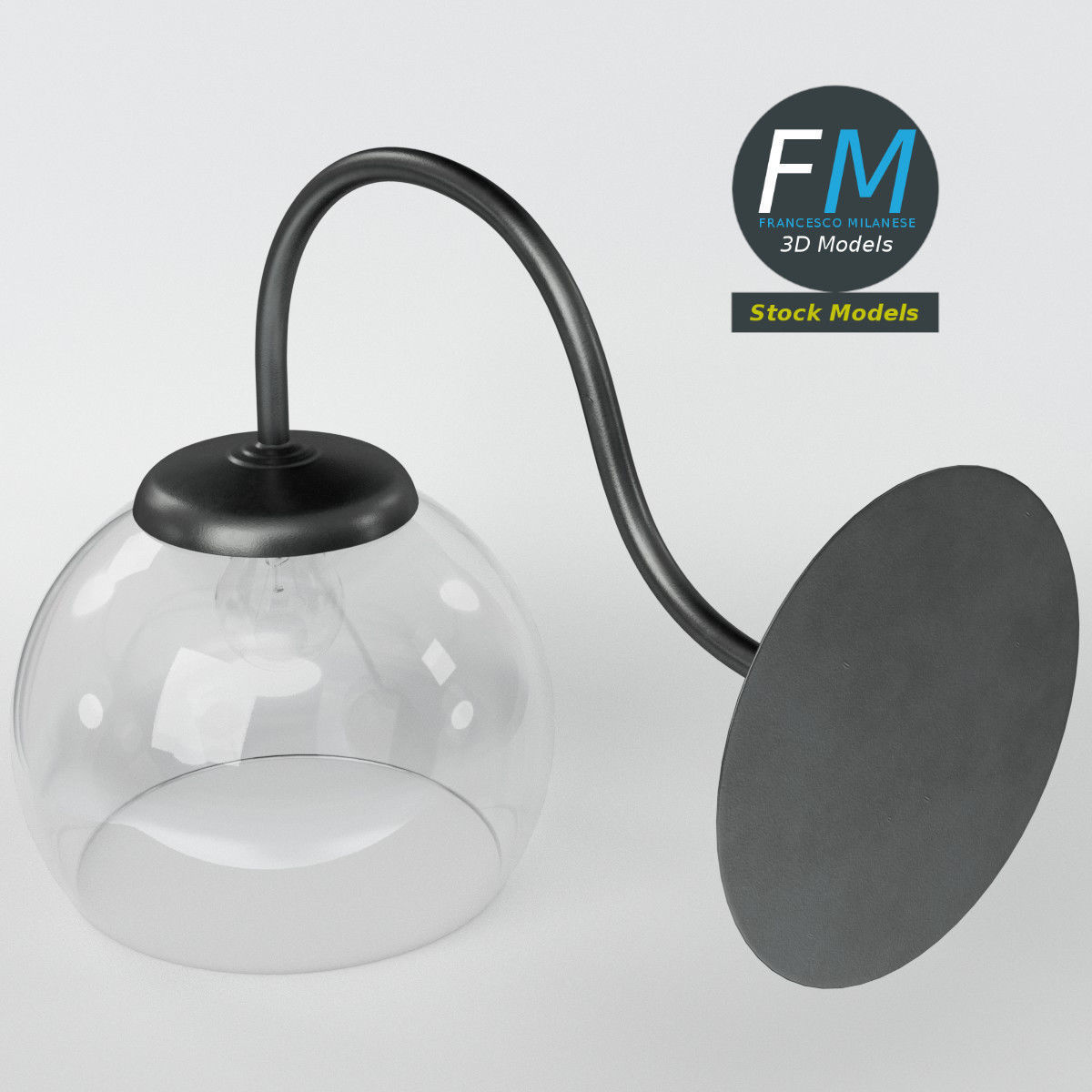 Wall light 1 3D model_5