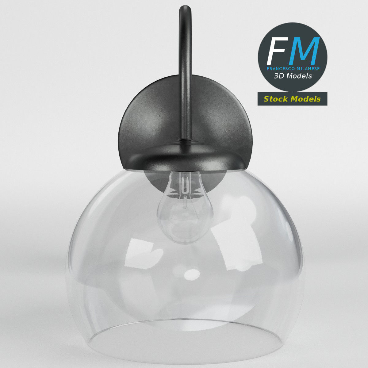 Wall light 1 3D model_3