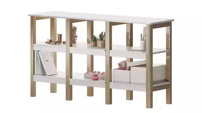 Classic low shelving unit 146x81cm from Hoff