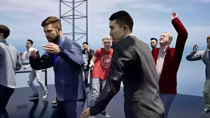 Low Poly Animated People Pack - Dancing Males Pack