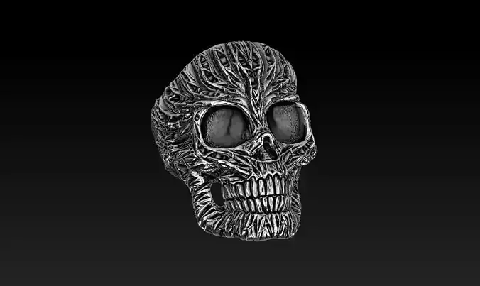 skull ring a28 