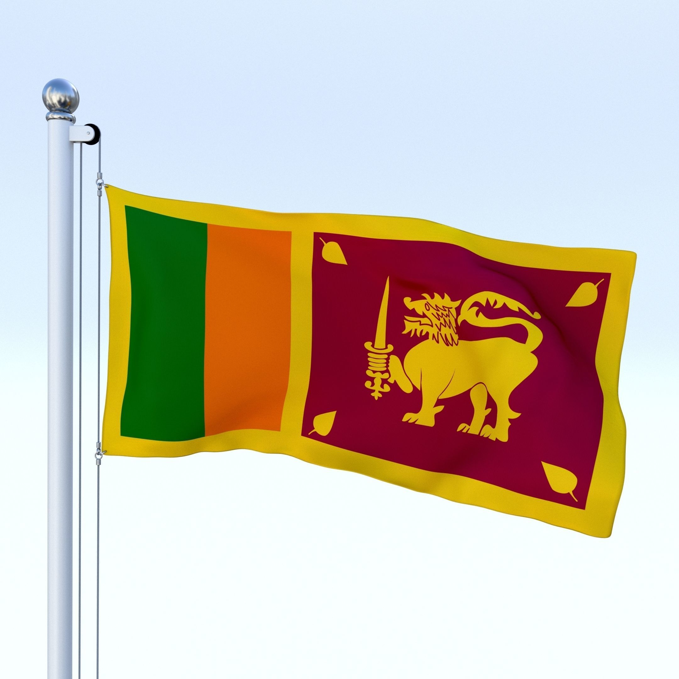 Animated Sri Lanka Flag 3d Model Obj Fbx Stl Blend Dae Mtl 4 Animated Sri Lanka Flag 3d Model Obj Fbx Stl Blend Dae Mtl 4