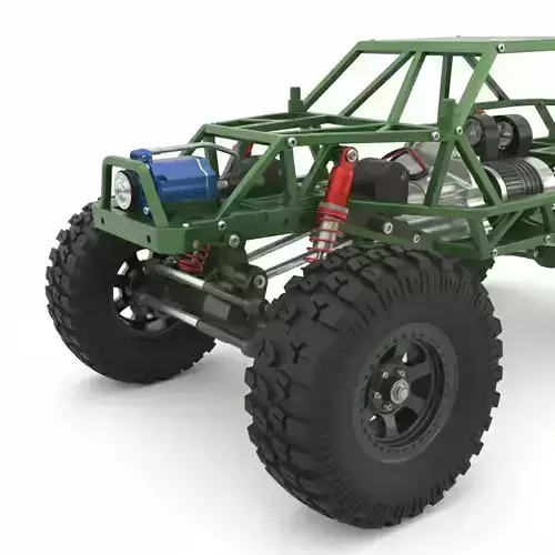 RC Rock Crawler Off Road Buggy Chassis Low-poly 3D model 2