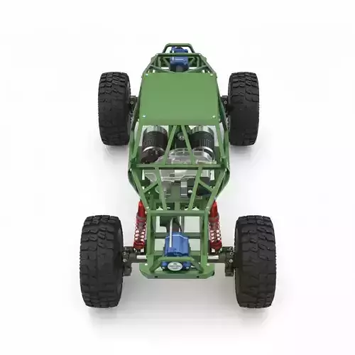 RC Rock Crawler Off Road Buggy Chassis Low-poly 3D model 7