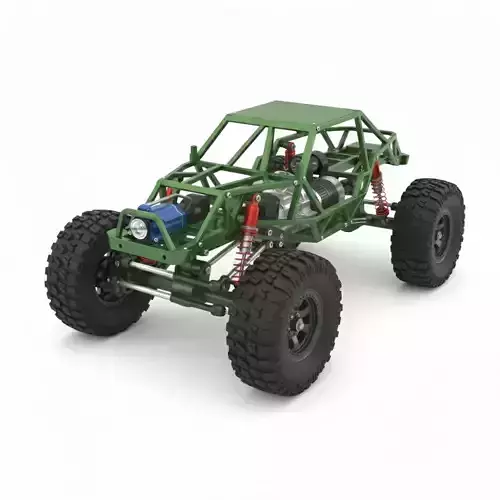 RC Rock Crawler Off Road Buggy Chassis Low-poly 3D model 5