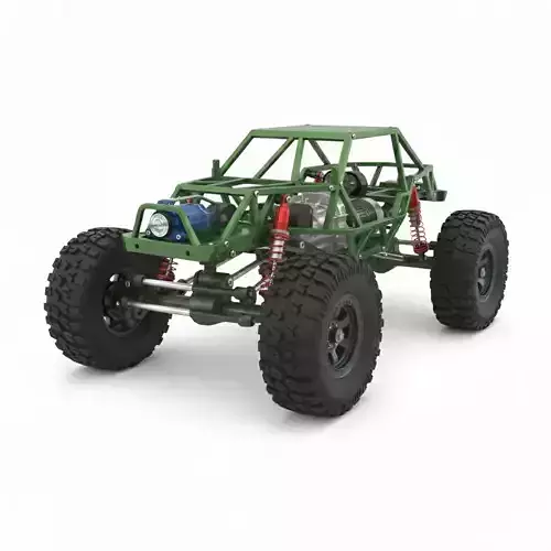RC Rock Crawler Off Road Buggy Chassis Low-poly 3D model 6