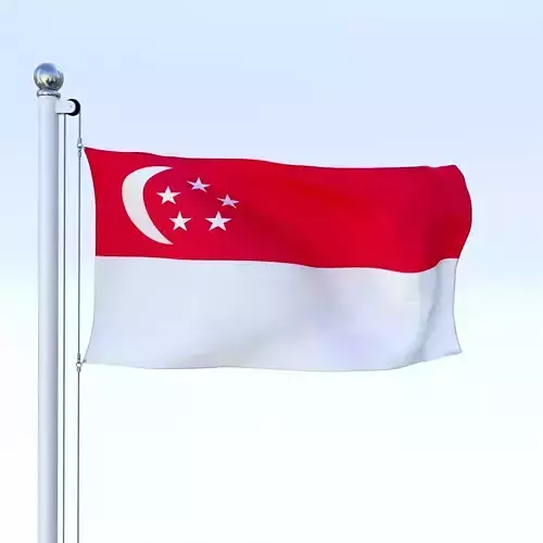 Animated Singapore Flag
