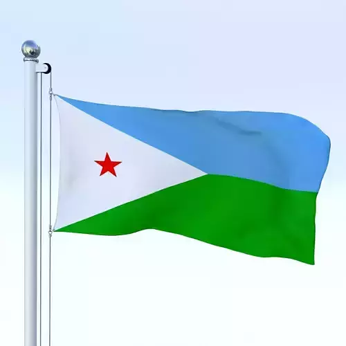 Animated Djibouti Flag