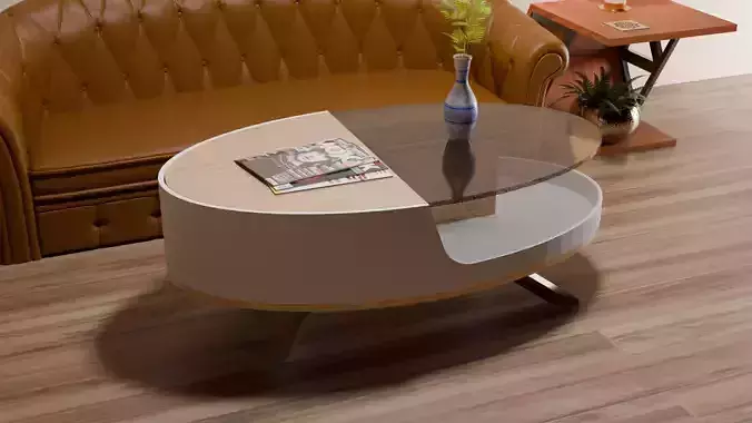 Modern Oval Coffee Table