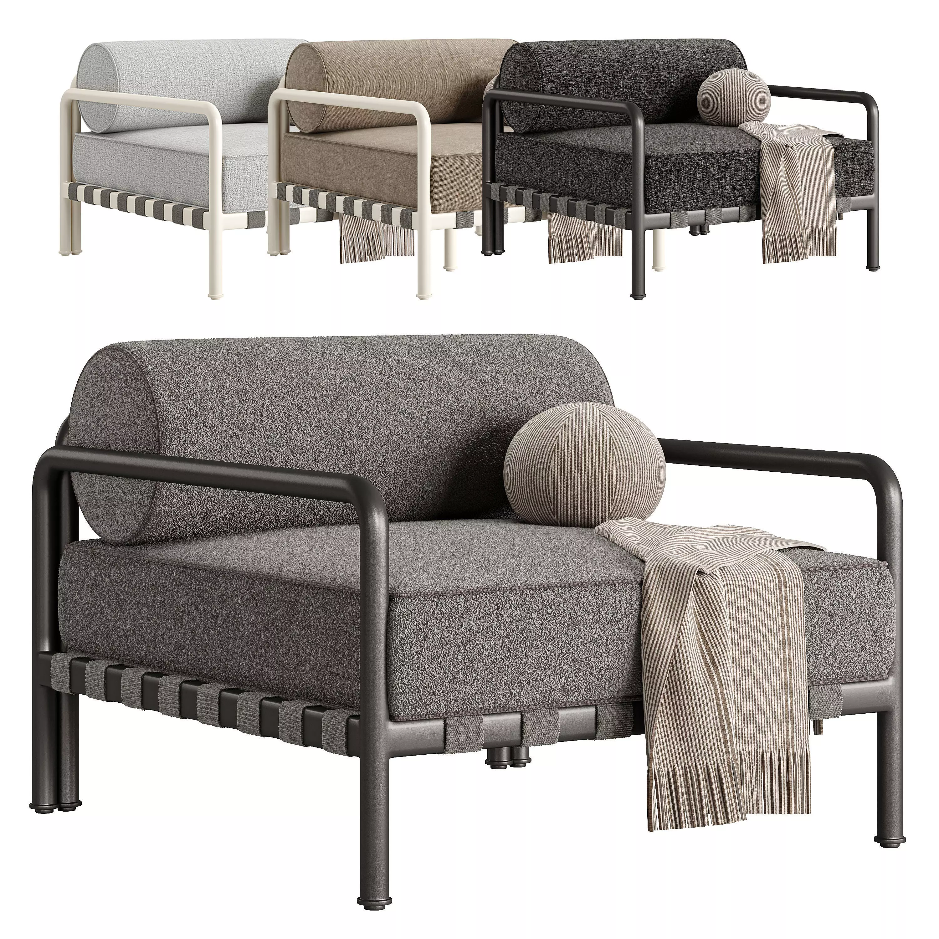 Parker Lounge Chair-Harbour 3D model