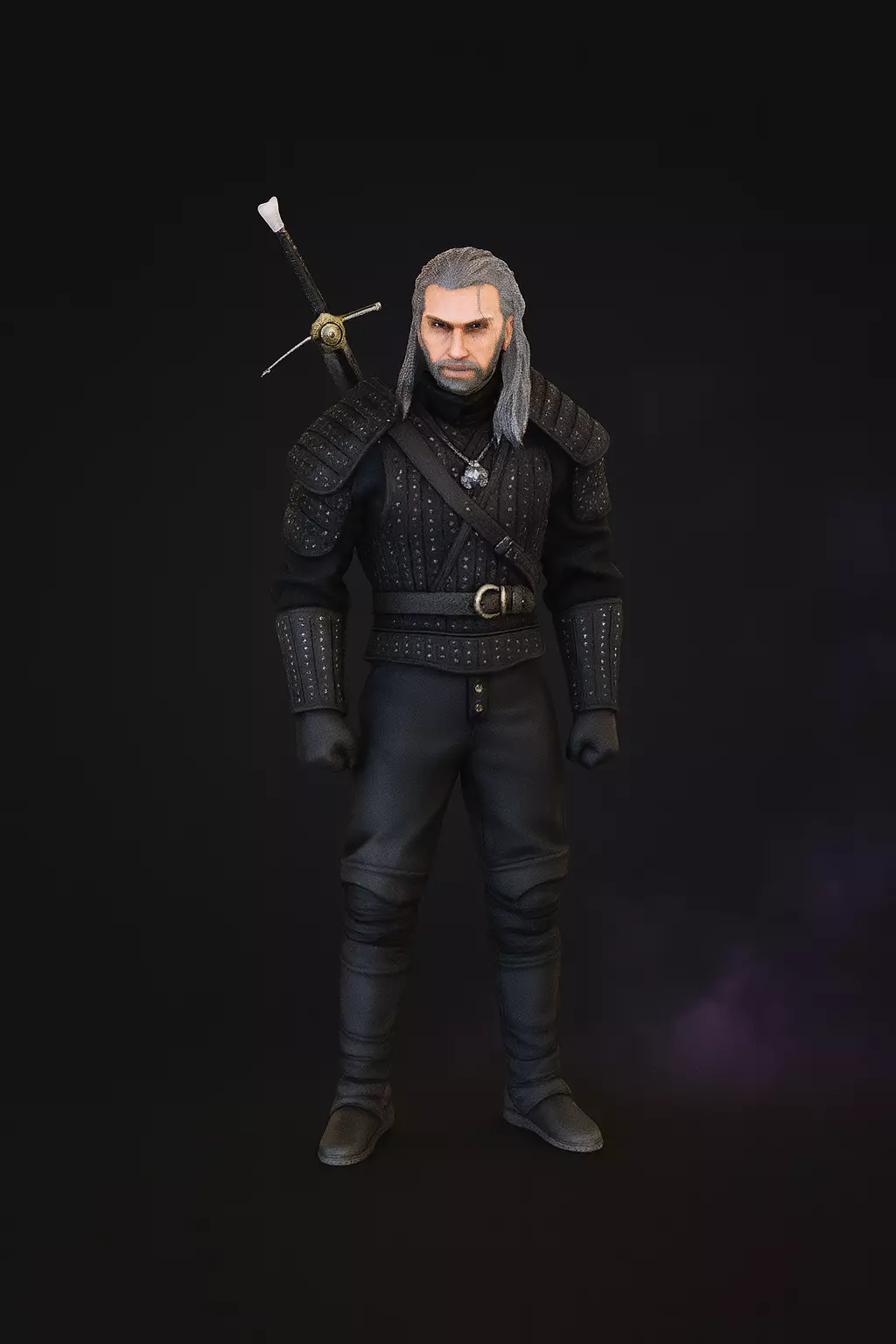 the witcher Geralt of Rivia Dark Fantasy 3D print model