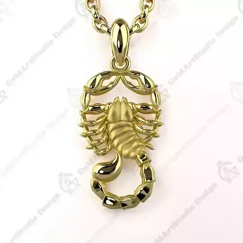 Scorpio Zodiac Sign Pendant 001-11 3D print model