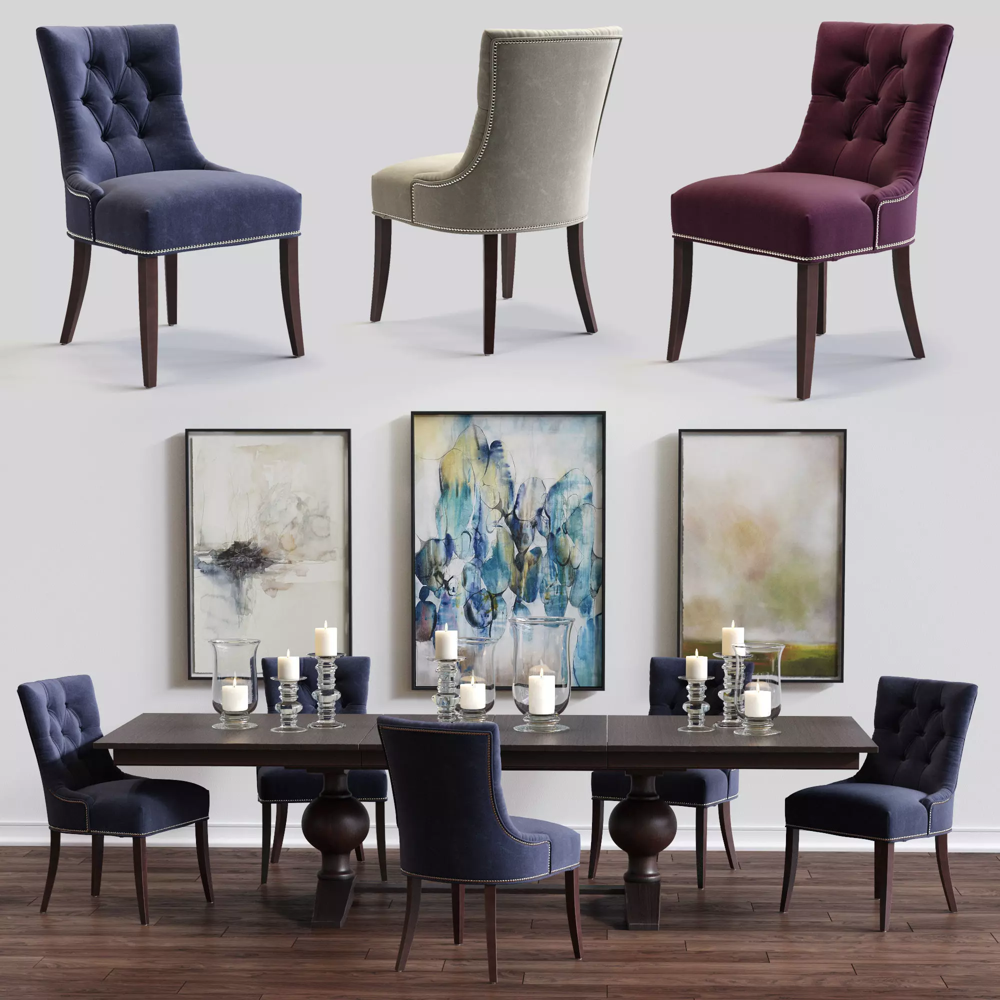 Cecelia Armchair and Winnetka Table 3D model_0