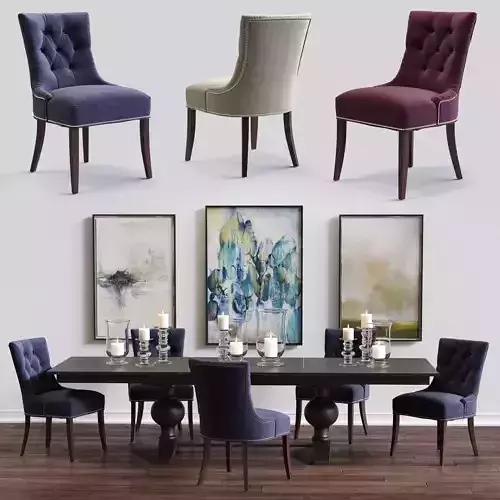 Cecelia Armchair and Winnetka Table 3D model