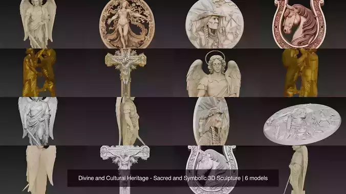 Divine and Cultural Heritage - Sacred and Symbolic 3D Sculpture