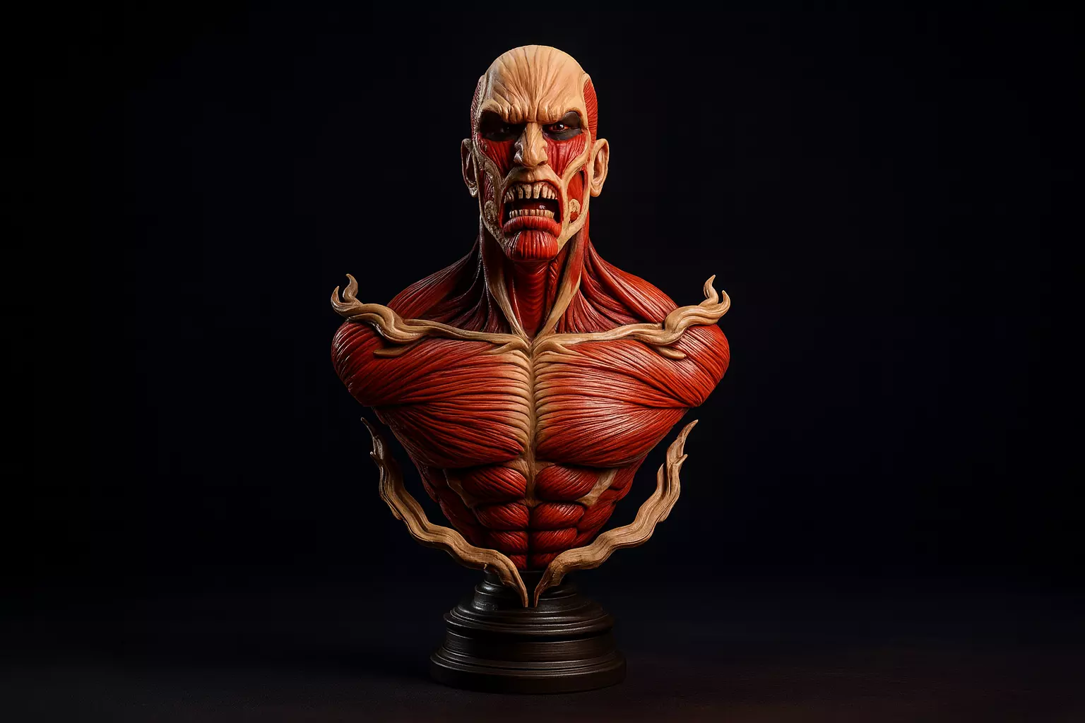 Colossal Titan Bust 3D Print Model - Attack on Titan AoT 3D print model
