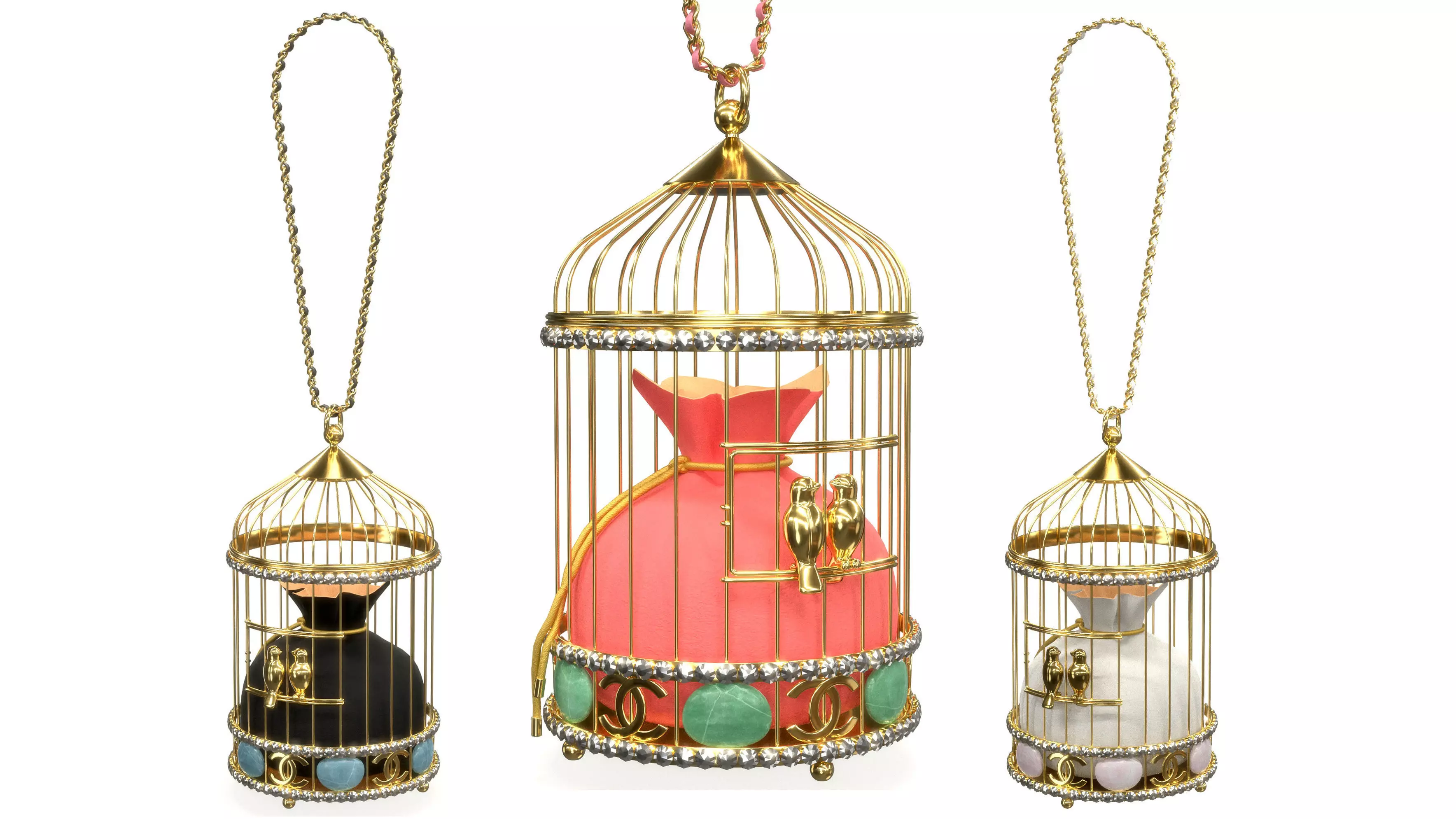 Birdcage Handbag Low-poly 3D model