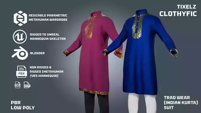 traditional outfit INDIAN KURTA - clothyfic outfit