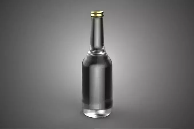 LUXURY CLEAR GLASS EMPTY BEVERAGE SOFT DRINK BOTTLE GOLD CAP TAL