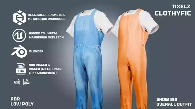 water resistant overall BIB - clothyfic outfit