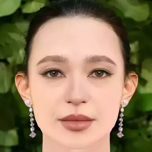 Mikey Madison Head - No Hair - Low poly head for game