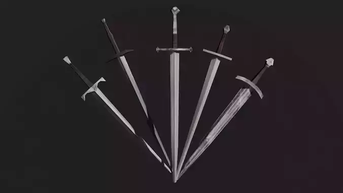 PSX - PS1 - Swords Pack - Low Poly