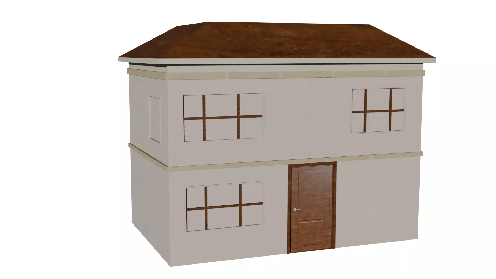 Game Ready House Model Low Poly Optimized for Mobile and Unity Low-poly 3D model