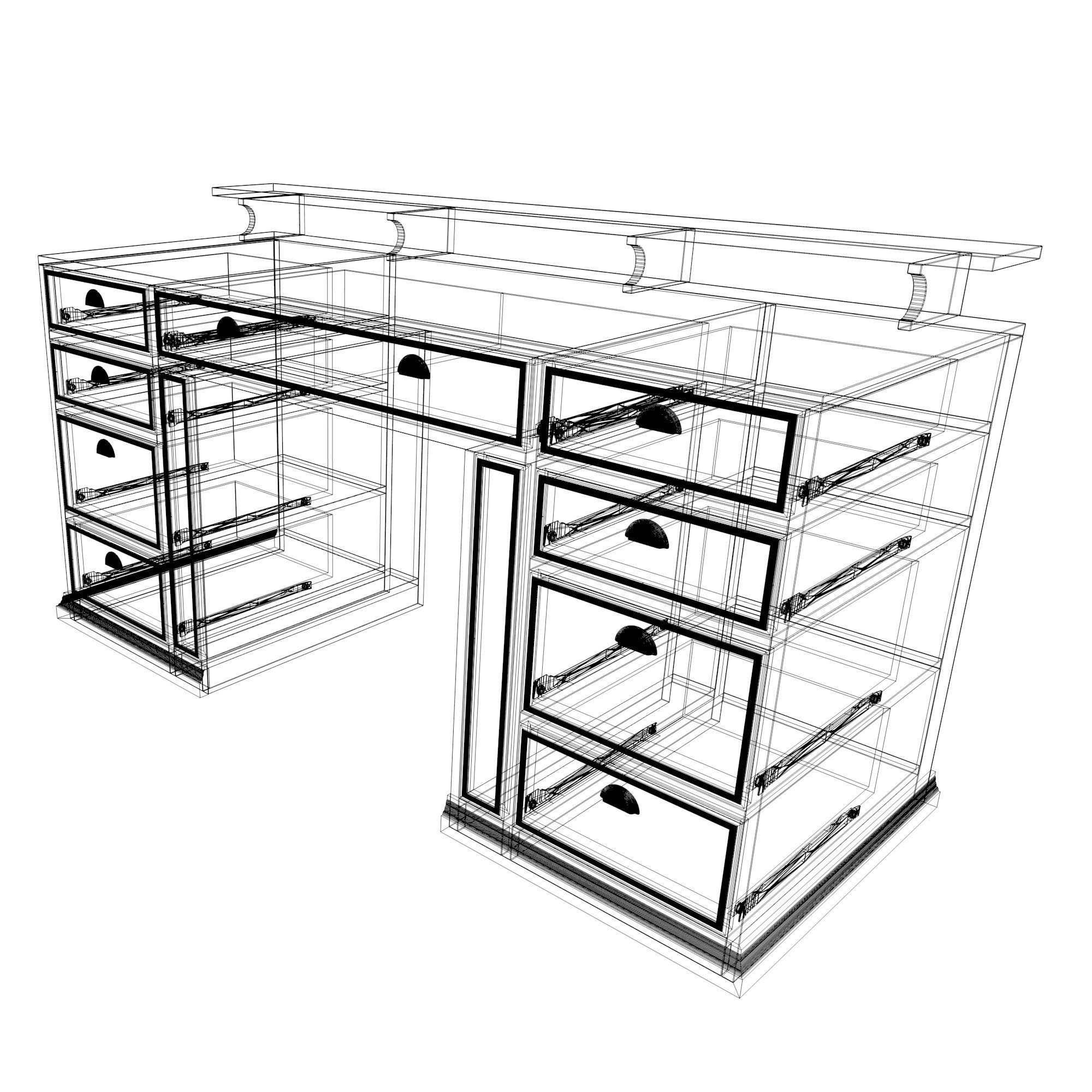 Office Desk 3D model_4