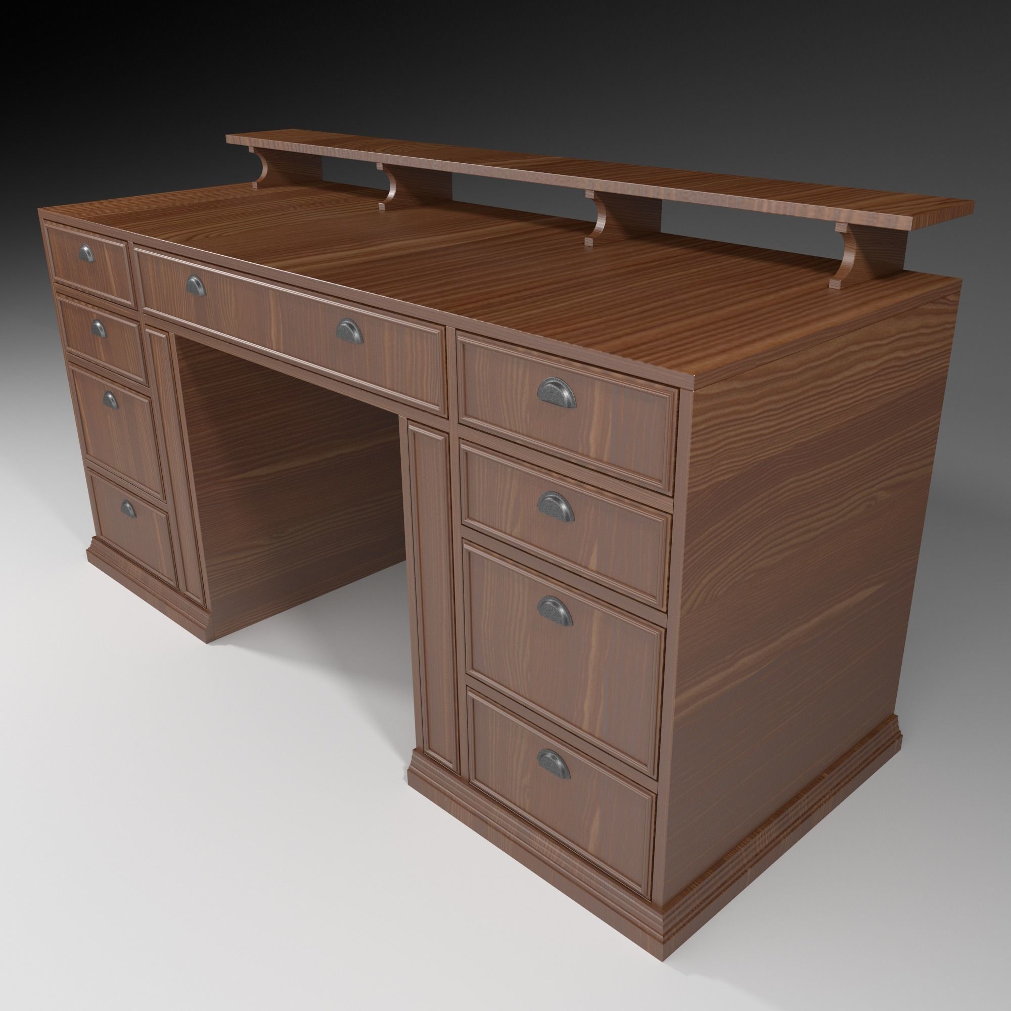 Office Desk 3D model_0