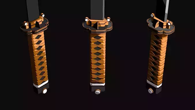 Stylized blade made in blender 