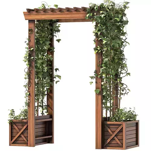 Wooden Garden Arbor