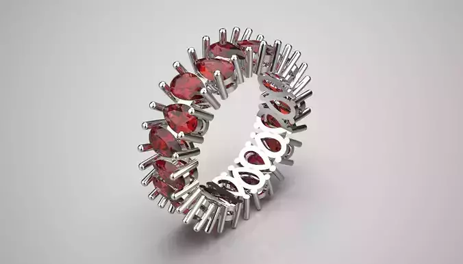 Eternal Teardrop eternity stl 3d jewelry ring model rr0031