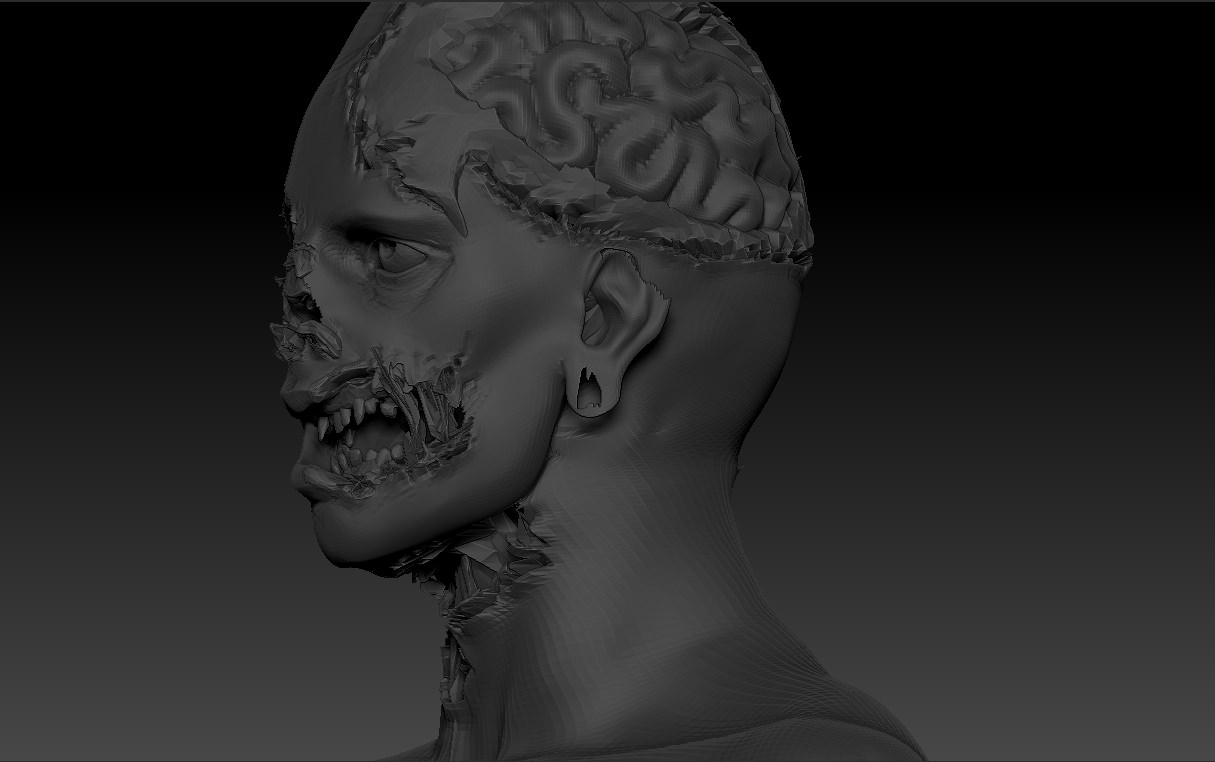 zombie face Free 3D model_2