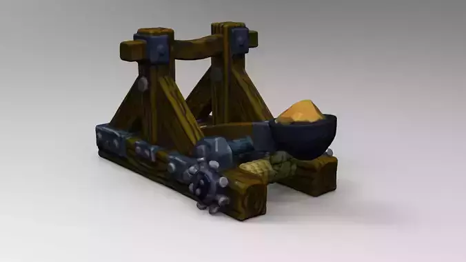 Stylized Medieval Catapult 