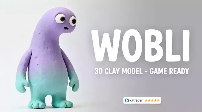 Wobli  Tall Clay-Style Creature