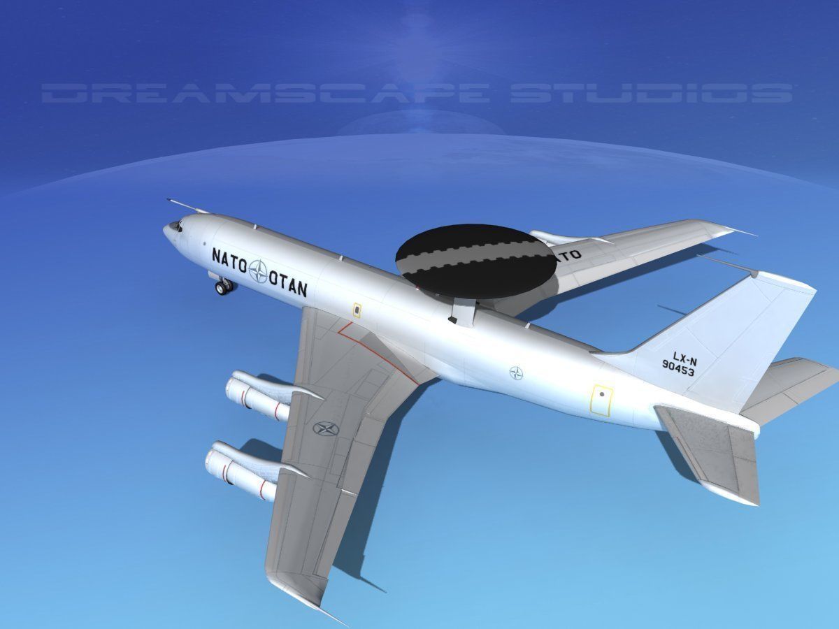Boeing E-3B AWACS NATO 3D model_8