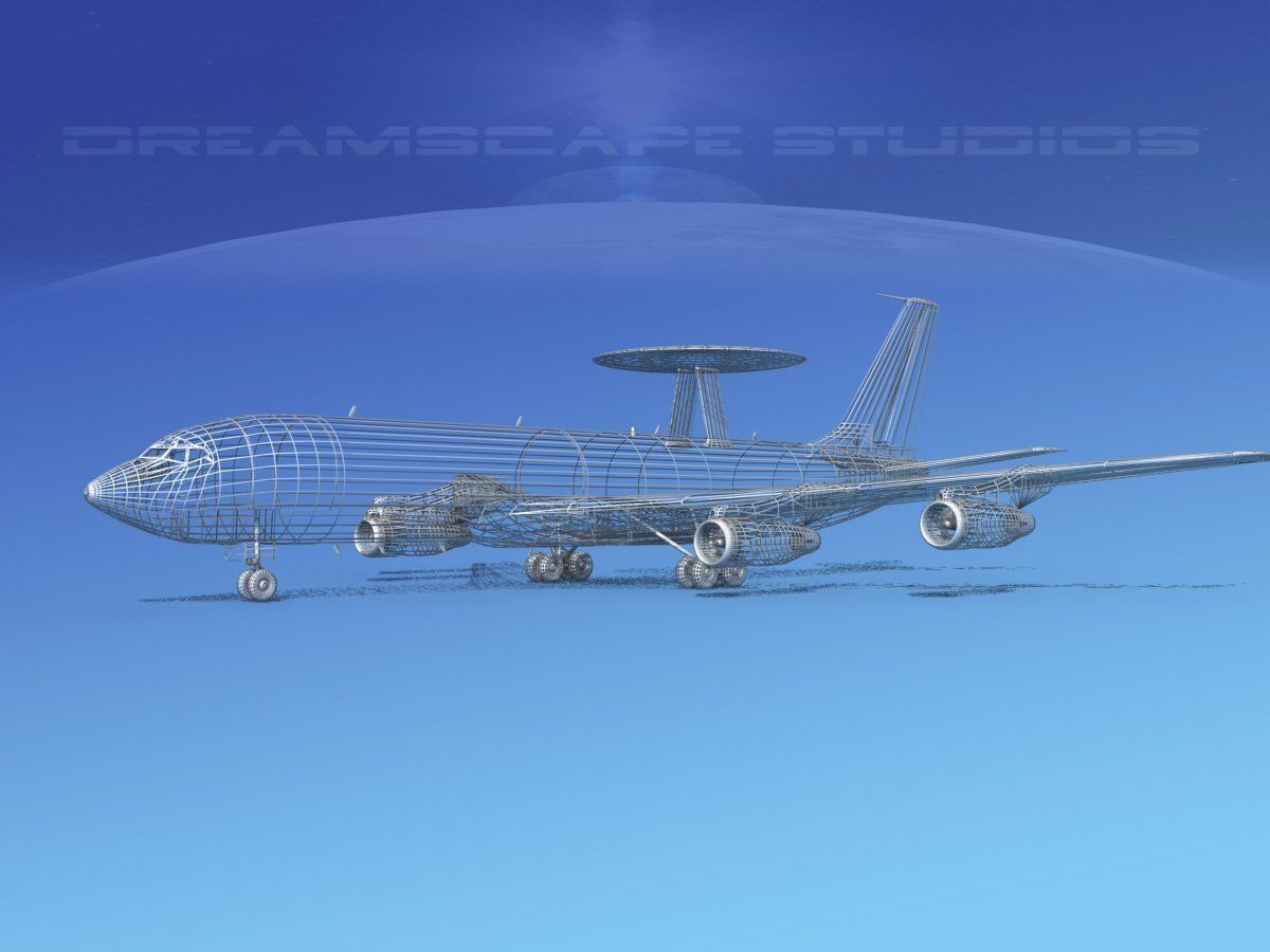 Boeing E-3B AWACS NATO 3D model_11